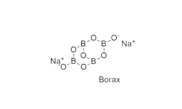 بوراکس بی آب یا تترا بورات سدیم (Na2B4O7)