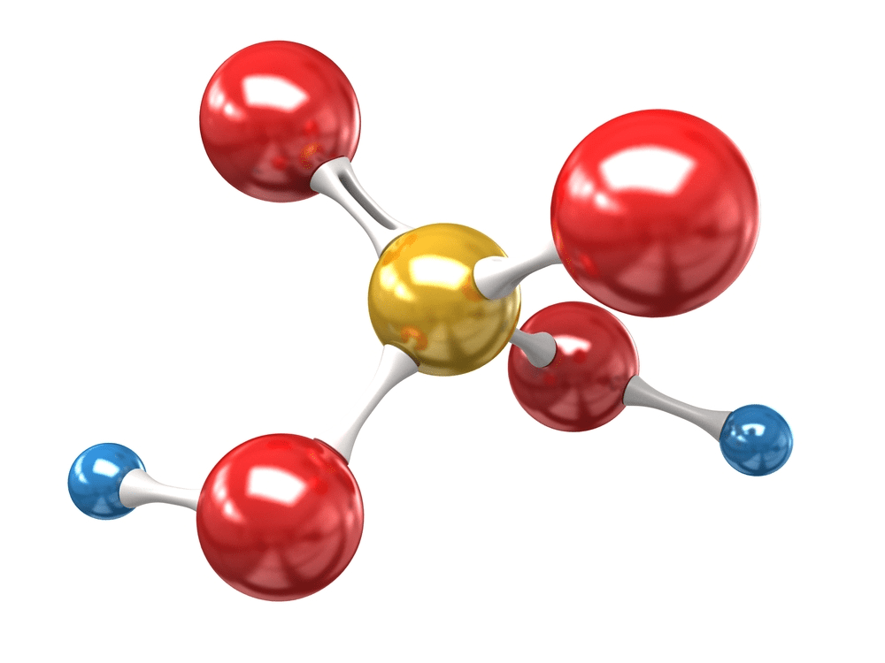 ساختار مولکولی سولفوریک اسید