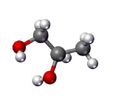 ساختار مولکولی سه بعدی پروپیلن گلیکول