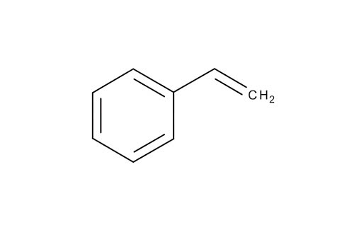 ساختار شیمیایی سه بعدی استایرن