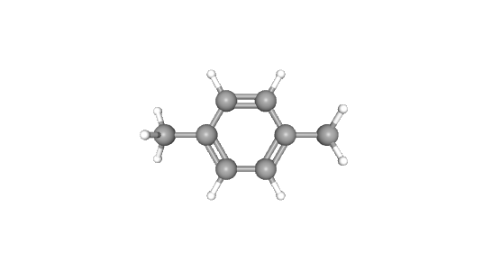ساختار شیمیایی سه بعدی پارا زایلین